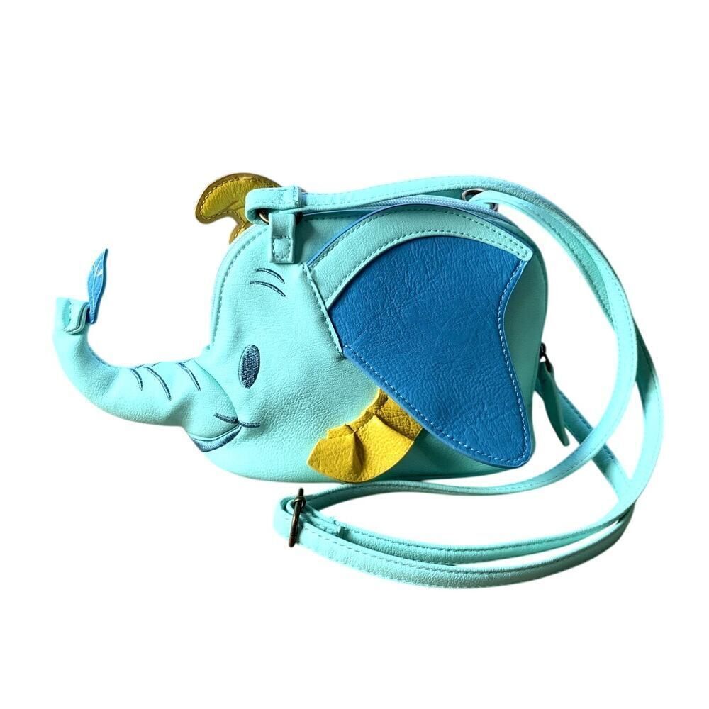 Disney Parks Passport Collection Blue Dumbo Faux Leather Crossbody Bag